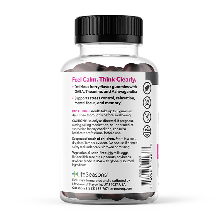 Calm Focus Gummies bottle side